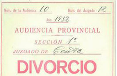 Uno de los primeros expedientes de divorcio en España. Fuente: diariodecadiz.es