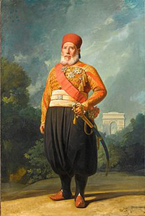 Ibrahim Bajá por Charles-Philippe Larivière (1846). Fuente: es.wikipedia.org
