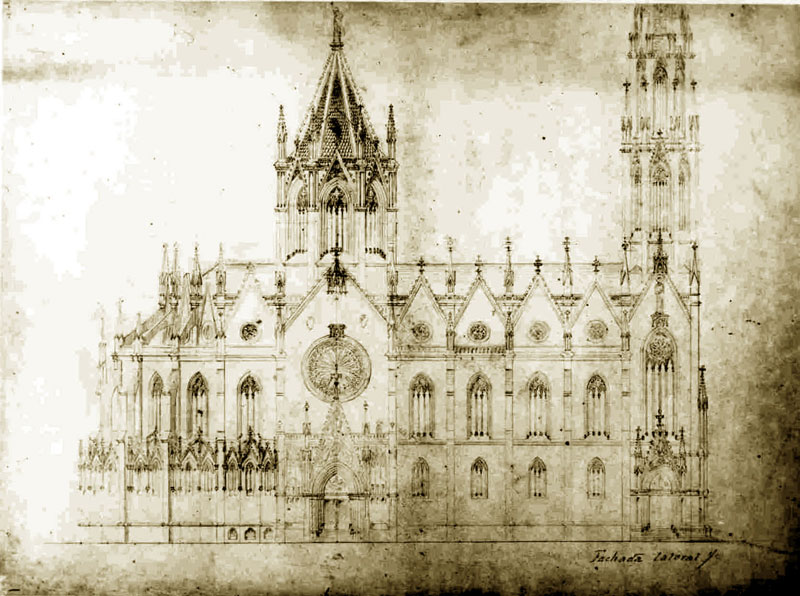 Proyecto de Francisco de Paula del Villar. Fuente: sagradafamilia.org