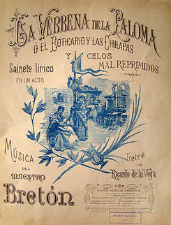Portada del libreto y cartel anunciador Fuente: es.wikipedia.org
