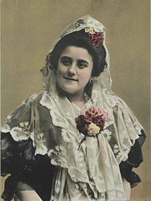 La actriz Rosario Pino fotografiada por Audouard en 1906. Fuente: es.wikipedia.org