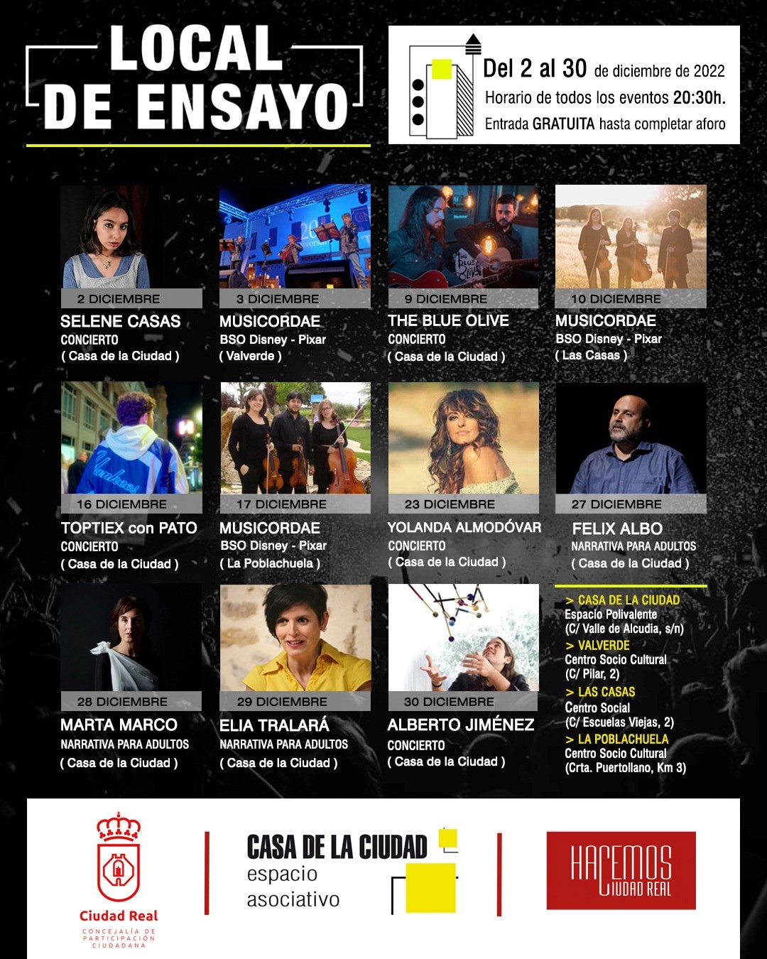 Local de ensayo último diciembre 2022