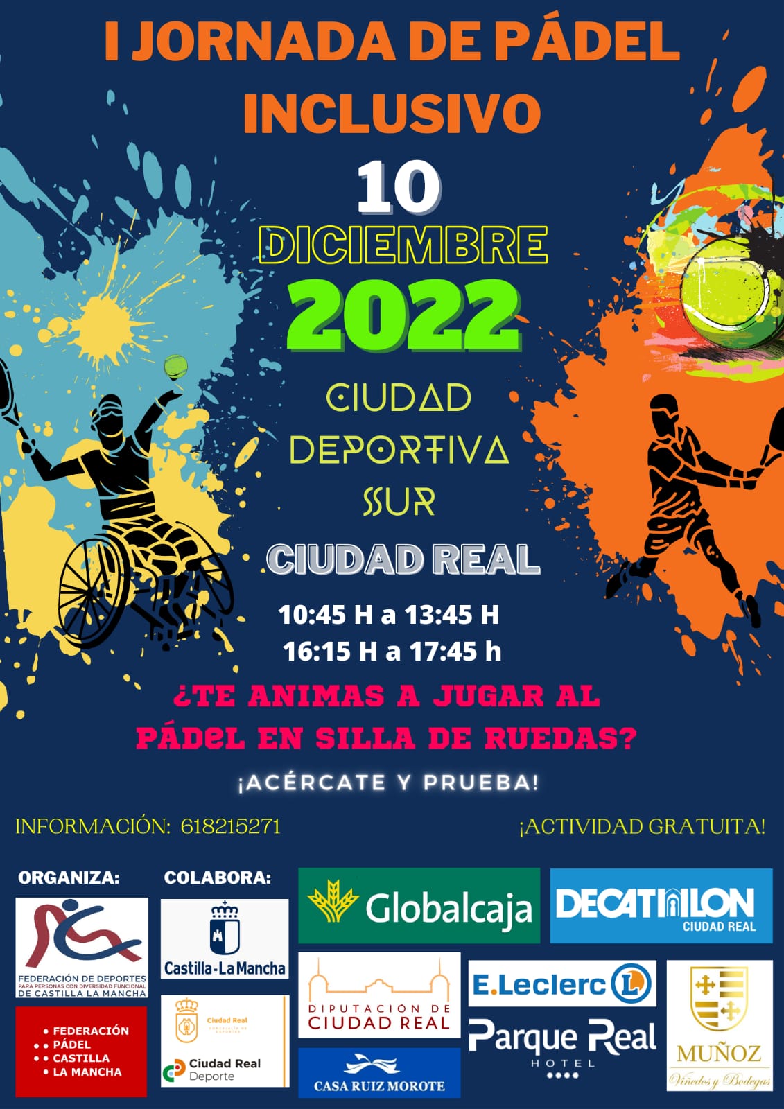 Padel en silla de ruedas en Ciudad Real 10 de diciembre 2022