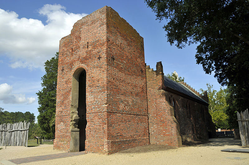 Ruinas de la Iglesia de Jamestown de 1636 Fuente: es.wikipedia.org