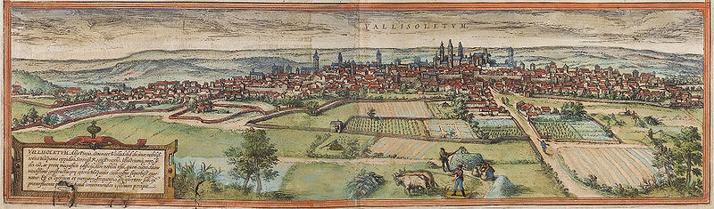 Valladolid en 1574. Fuente: es.wikipedia.org