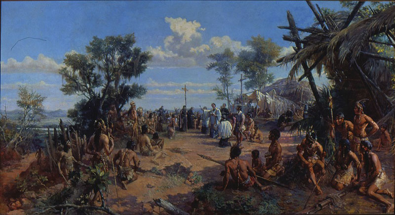 Fundación de Sao Paulo por Oscar Pereira da Silva (1909). Fuente: es.wikipedia.org