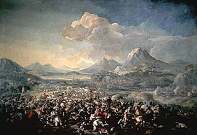 La Batalla de Montjuic por Pandolfo Reschi. Fuente: es.wikipedia.org