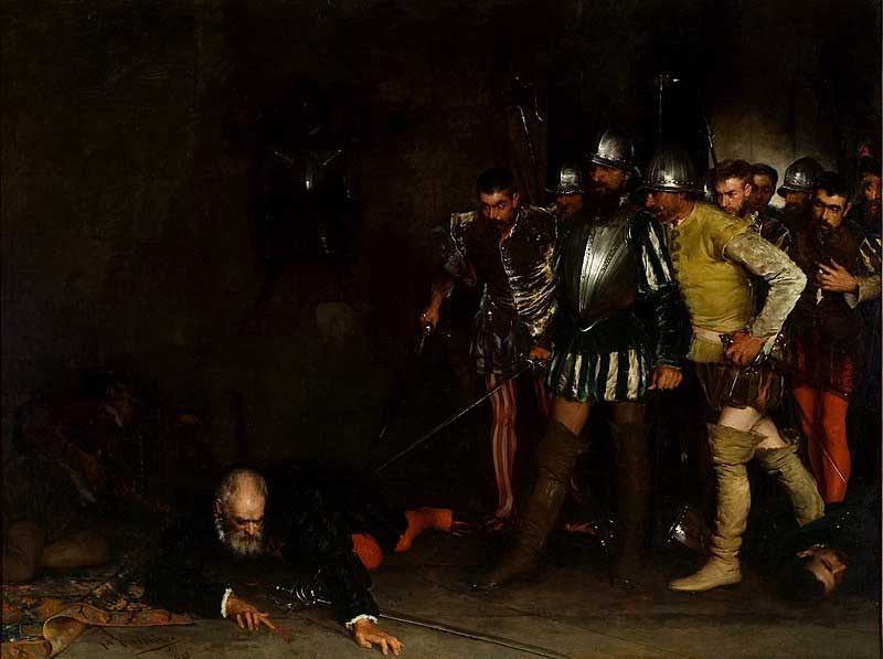 La muerte de Francisco Pizarro por Manuel Ramírez. Fuente: es.wikipedia.org