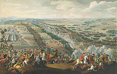 La Batalla de Poltava por Denis Martens “el Joven” (1726). Fuente: es.wikipedia.org