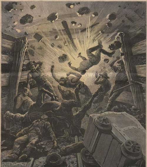 “Explosión de grisú”. Fuente: Wikipedia