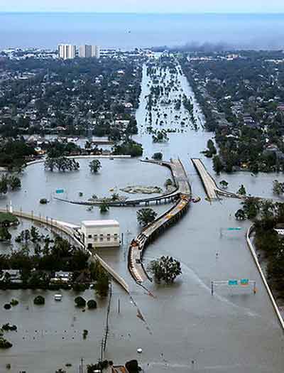 Nueva Orleans anegada. Fuente: es.wikipedia.org