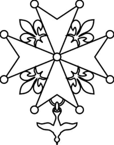 Cruz hugonote que actualmente es emblema de la Iglesia Reformada de Francia. Fuente: es.wikipedia.org