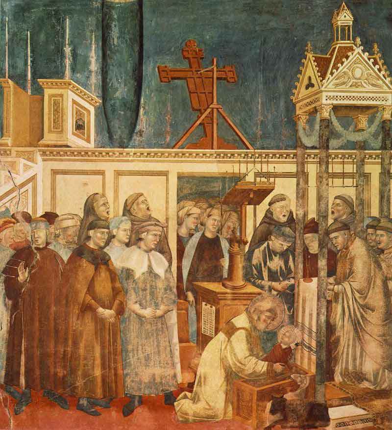 El Belén de Greccio por Giotto. Fuente: es.wikipedia.org