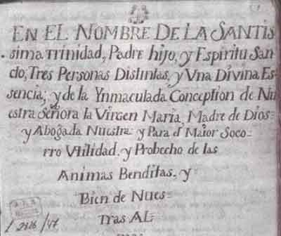 Libro de reglas, Cofradía de Animas de Herencia. Fuente: Archivo Histórico Nacional