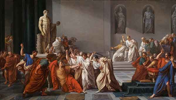 Muerte de César por Vincenzo Camuccini. Fuente:es.wikipedia.org