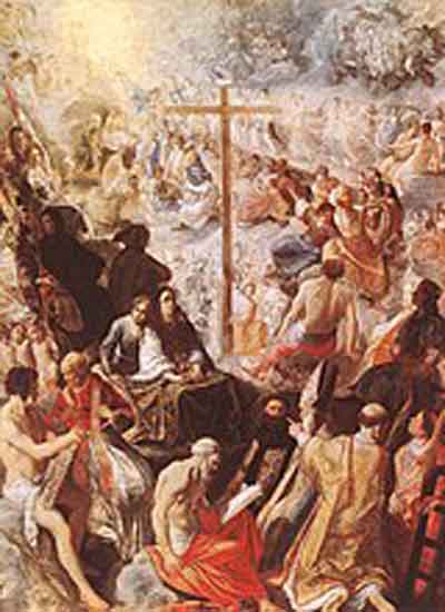 El triunfo de la santa Cruz por Adam Elsheimer (s. XVII).Fuente: es.wikipedia.org