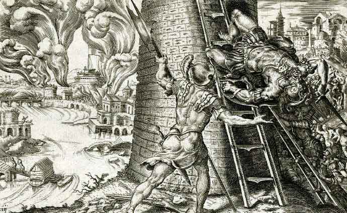 El “Saco de Roma” por Martin van Heemskerck (1555). Fuente: es.wikipedia.org