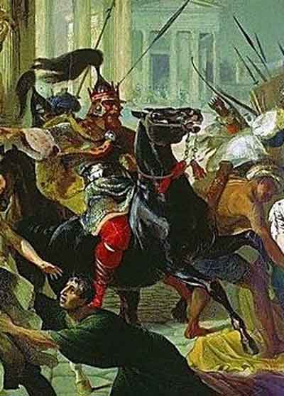 Genserico saqueando Roma por Larl Briulov. Fuente: es.wikipedia.org
