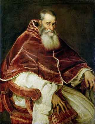 Retrato de Paulo III por Tiziano (1543. Fuente: es.wikipedia.org