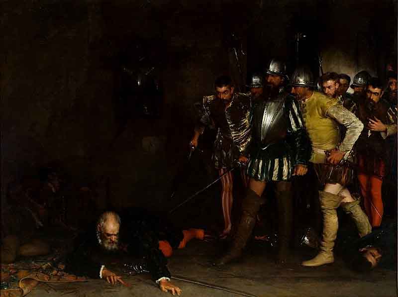 La muerte de Francisco Pizarro por Manuel Ramírez. Fuente: es.wikipedia.org