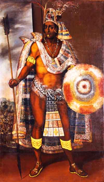 Moctezuma por Antonio Rodríguez (finales del s. XVII). Fuente: es.wikipedia.org