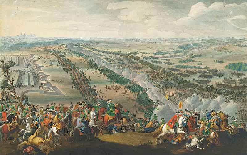 Batalla de Poltava por Denis Martens el Joven (1726). Fuente: es.wikipedia.org
