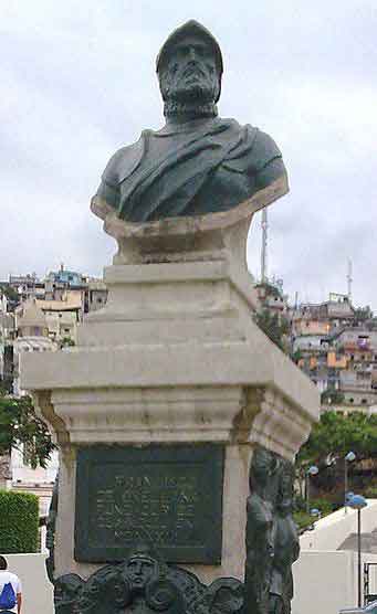 Busto de Orellana en Guayaquil (Ecuador). Fuente: ca.wikipedia.or