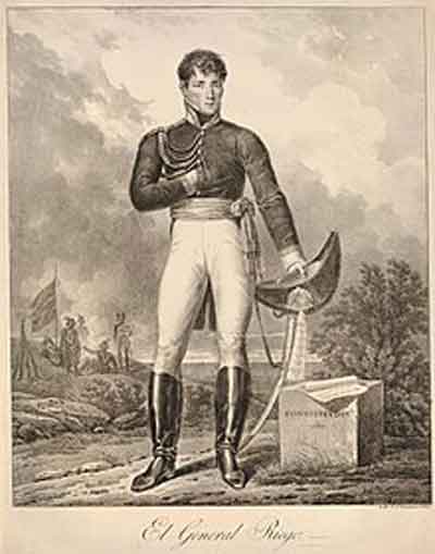 “El general Riego” por Hippolyte Lecomte (1820). Fuente: ecuRed.cu