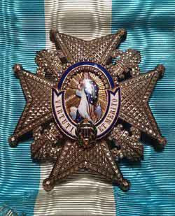 Gran Cruz de la Orden de Carlos III. Fuente: es.wikipedia,org