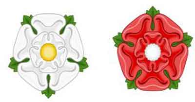 Las dos rosas que representan a cada estirpe combatiente. Fuente: wikiz.com