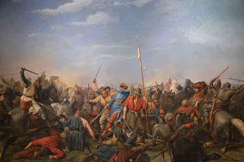 “The Battle of Stamford Bridge” por Peter Nicolai Arbo. Fuente: es.wikipedia.org