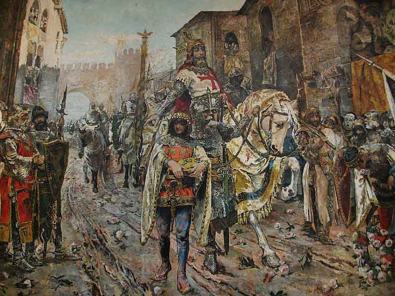 “Entrada triunfal Jaime I en Valencia”, por Fernando Richart Montesinos (1884). Fuente: es.wikipedia.org