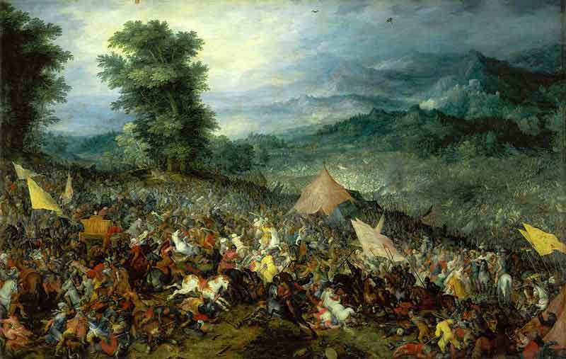 “La Batalla de Arbela” por Jan Brueghel el Viejo (1602). Fuente: es.wikipedia.org