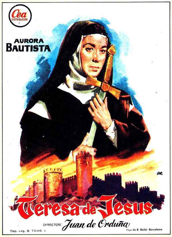 La actriz Aurora Bautista como Santa Teresa. Fuente: Filmaffinity.com