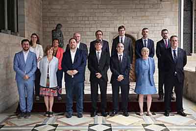 Gobierno de la Generalidad tras su remodelación en julio de 2017. Fuente: es.wikipedia.org
