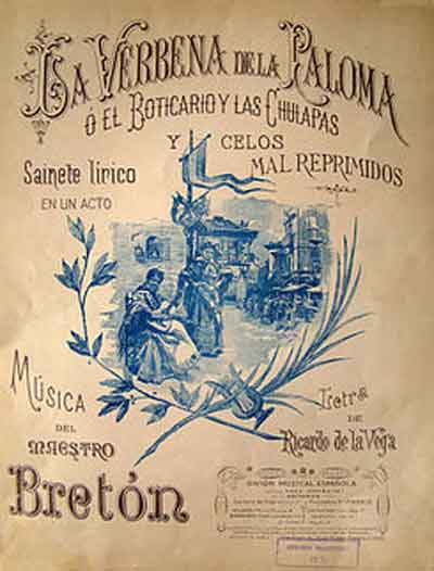 Portada del libreto y cartel anunciador Fuente: es.wikipedia.org