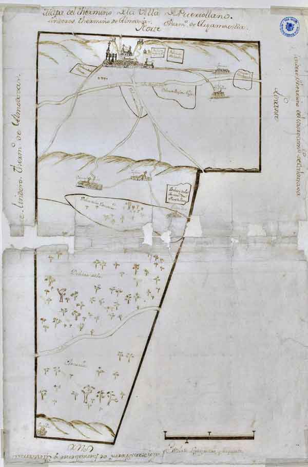 Puertollano en 1752 en el Catastro de Ensenada. Fuente: portusplanus.com