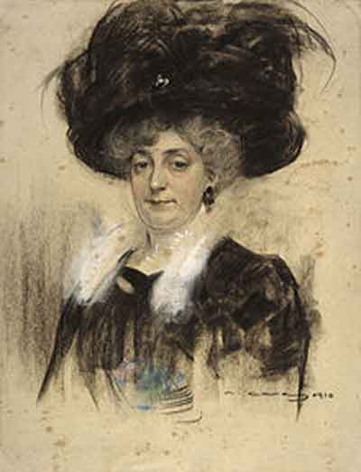 Pepita Teixidor por Ramón Casas (1910). Fuente: es.wikipedia.org