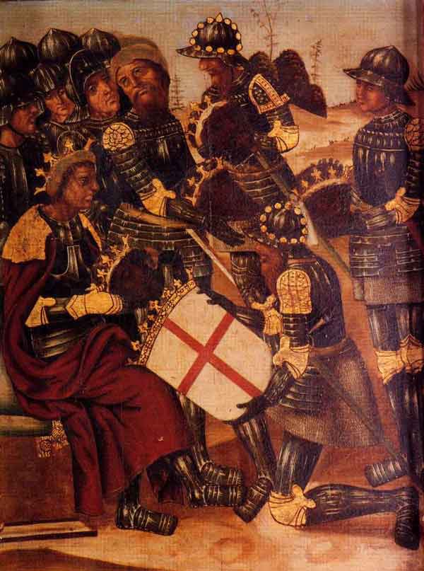 San Jorge y el Rey Pedro I. Fuente: es.wikipedia.org