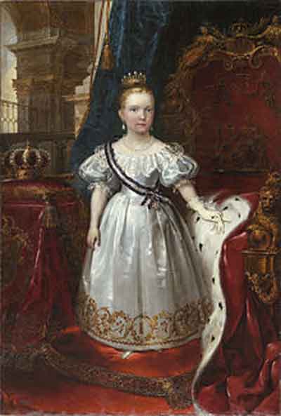 Isabel II niña por Carlos Luis de Ribera. Fuente: Fuente: es.wikipedia.org