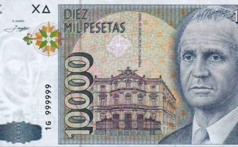 Billete de 10000 pesetas. Fuente: madridiario.es