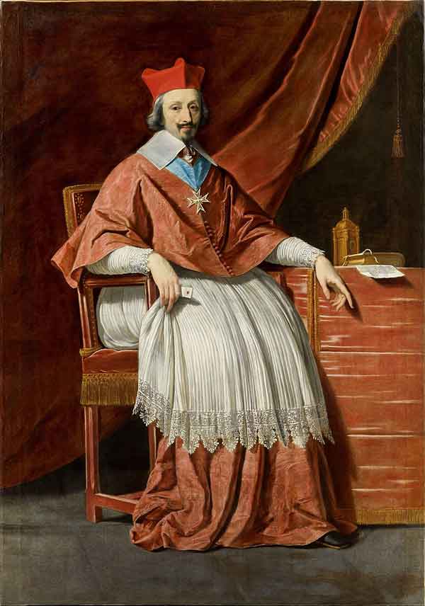 El Cardenal Richelieu retratado por Philippe de Champaigne (1636). Fuente: es.wikipedia.org
