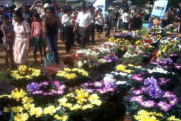 Homenaje a los asesinados en la masacre. Fuente: cejil.org