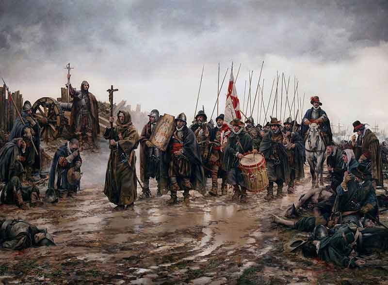 “El milagro de Empel” por Augusto Ferrer-Dalmau (2015).Fuente: es.wikipedia.org