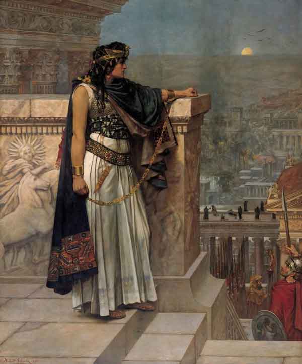 “La última mirada de Zenobia a Palmira” por Herbert Gustave Schmalz. Fuente: es.wikipedia.org