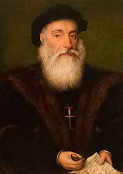 Vasco de Gama por Gregorio Lopez. Fuente: es.wikipedia.org