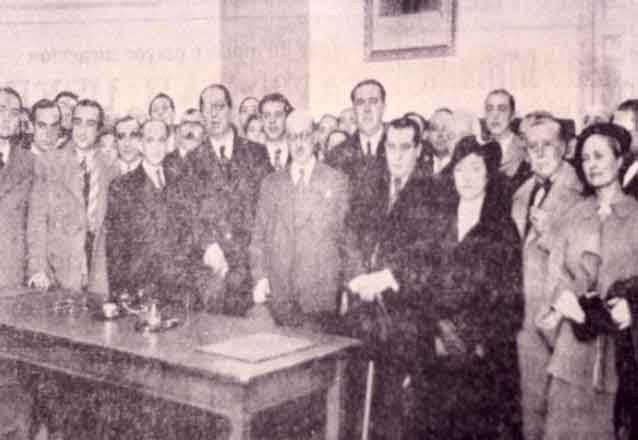 Inauguración de la Escuela de Comercio en noviembre de 1935. Fuente: ceclmdigital.uclm.es