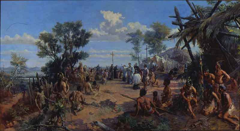 Fundación de Sao Paulo por Oscar Pereira da Silva (1909). Fuente: es.wikipedia.org
