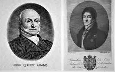 Los representantes Adams y Onís. Fuente: espanaenlahistoria.org