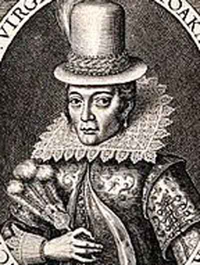 Retrato de Pocahontas por Simon de Passe (1616). Fuente: es.wikipedia.org
